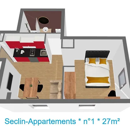 - Seclin-appartements Апартаменты *